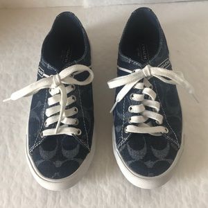 Coach(#Q1402) Lesley Blue Sneakers